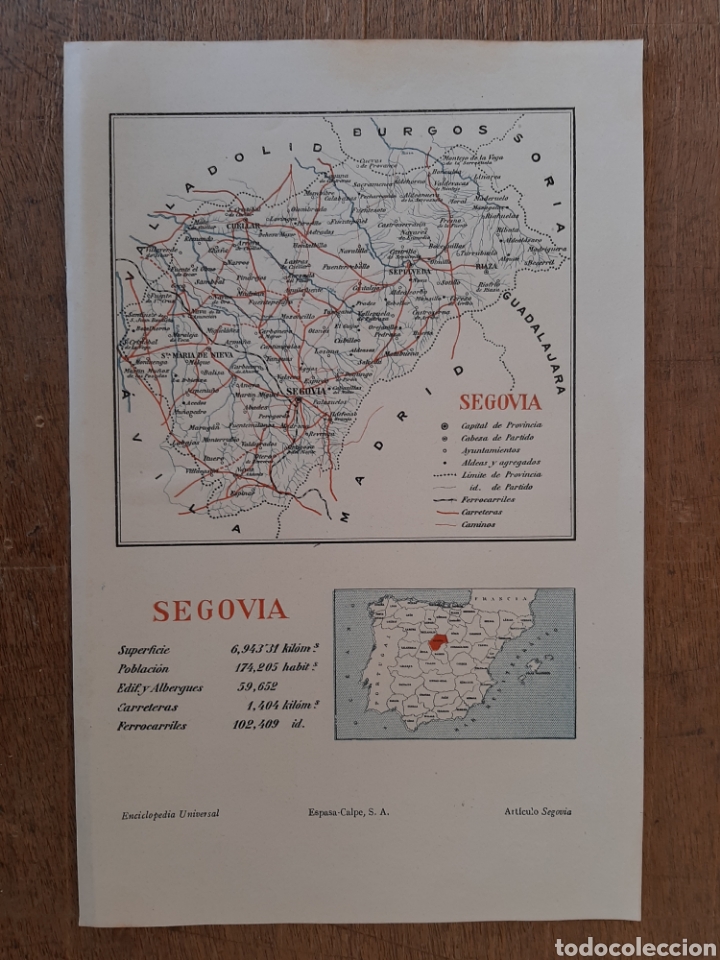 Mapas contempor&aacute;neos: Mapa de Segovia - Foto 1