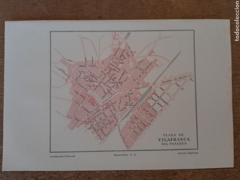 Mappe contemporanee: Plano de Villafranca del Penedes
