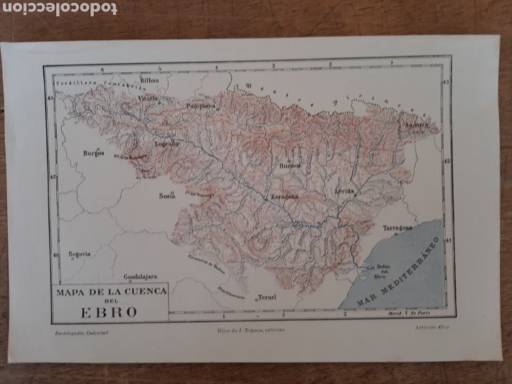 Mapa de la cuenca del Ebro