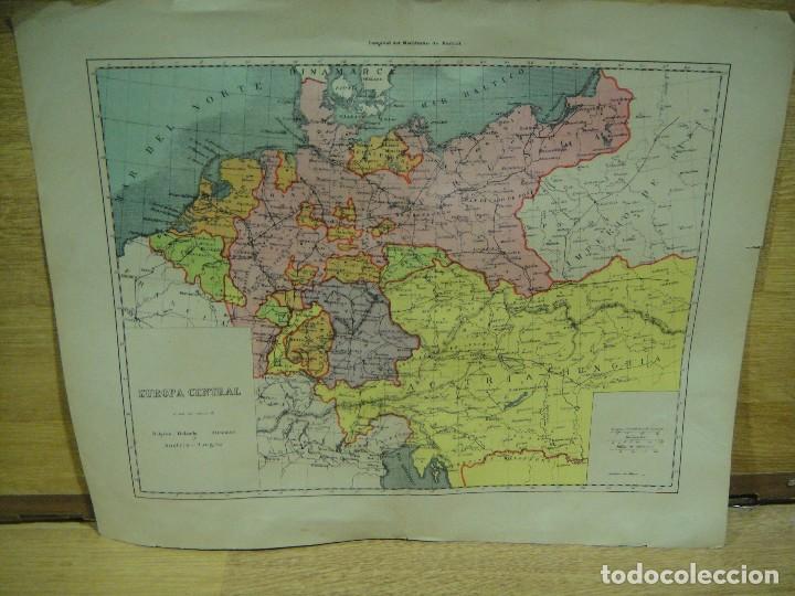 Mappe contemporanee: europa central , reinos de belgica , holanda , alemania y austria - hungria