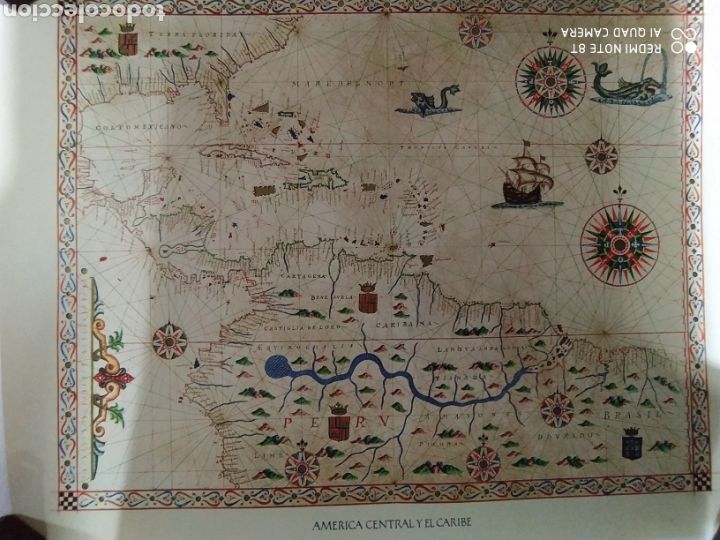 Contemporary maps: Am&eacute;rica Central y el Caribe del Atlas de 16 l&aacute;minas de Giovanni oliva de Mesina