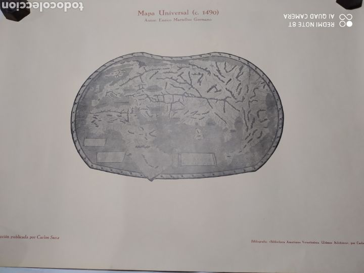 Contemporary maps: Mapa universal 1490 autor Enrico Martellus Germano