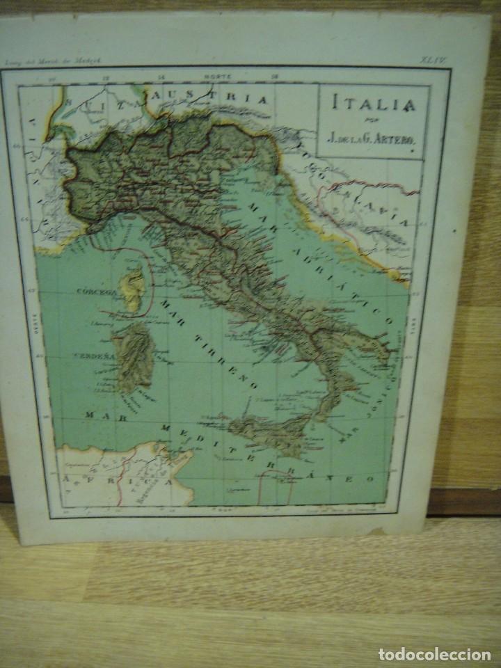 Mapas contempor&aacute;neos: ITALIA , GRECIA - J. DE LA G. ARTERO