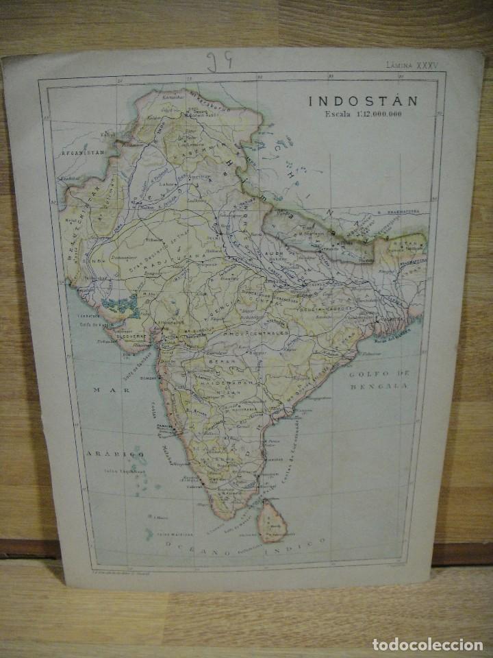 Zeitgen&ouml;ssische Karten: indostan , china , japon y corea - lit. gonzalo de cordoba - l. vega grab&oacute;