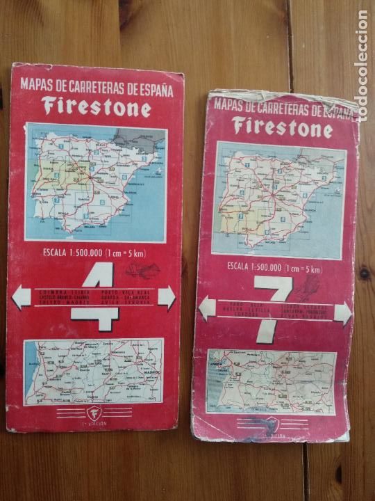 Mapas contempor&aacute;neos: LOTE MAPAS CARRETERAS FIRESTONE NUM 4 Y 7 - Foto 1