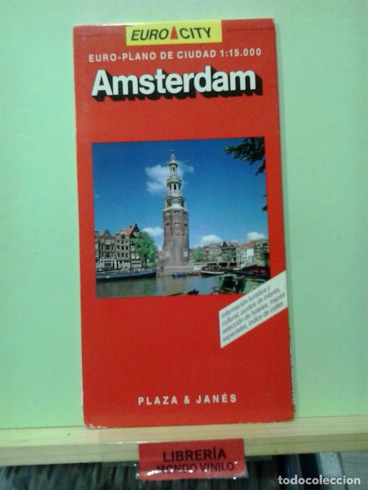 Mapas contempor&acirc;neos: LMV - Amsterdam, euro-plano de la ciudad, escala 1:15.000