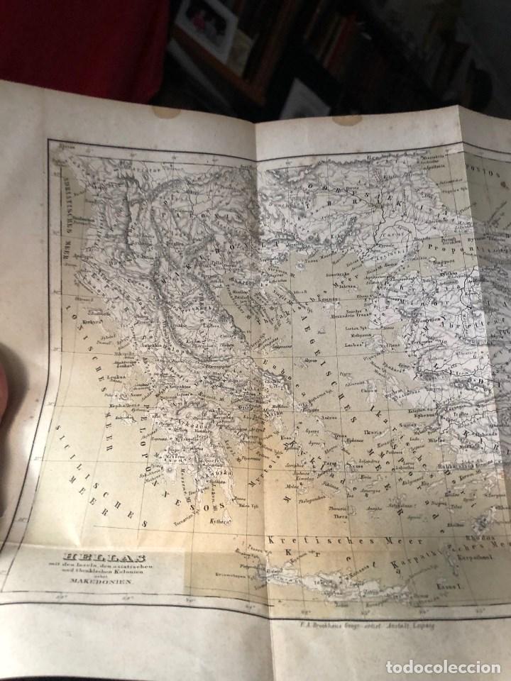 Mapas contempor&acirc;neos: GRECIA , GREECE HELLAS HERMOSO PLANO DE GRECIA WAGNER WILHELM LEIPZIG 1867 24 X 30,5 CM