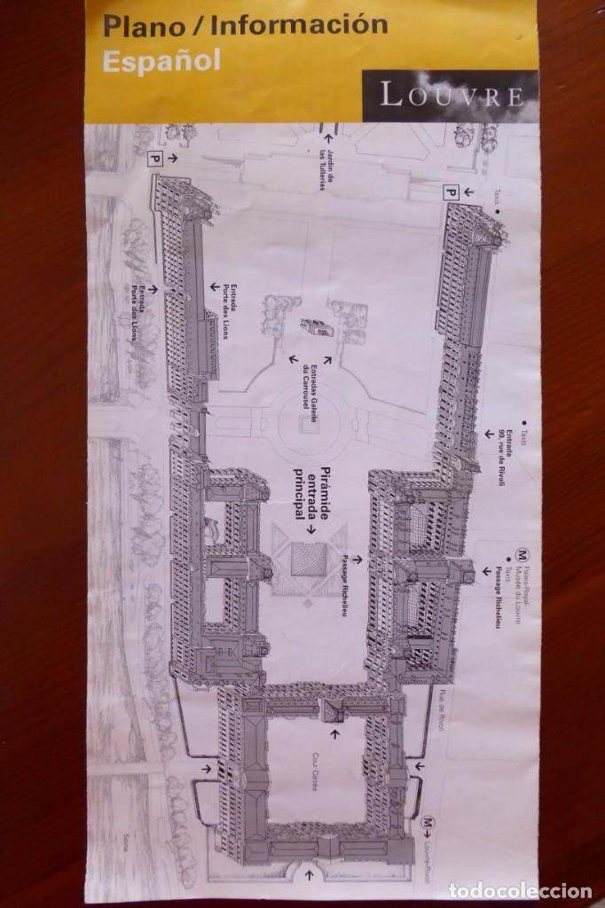 Mapas contempor&acirc;neos: PLANO/ INFORMACION MUSEO LOUVRE DE PARIS. EN CASTELLANO