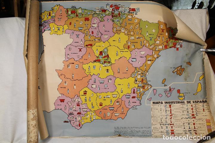 Mapas contempor&acirc;neos: mapa de escuela industrial espa&ntilde;a, a&ntilde;o 1962 graficas reunidas s.a madrid