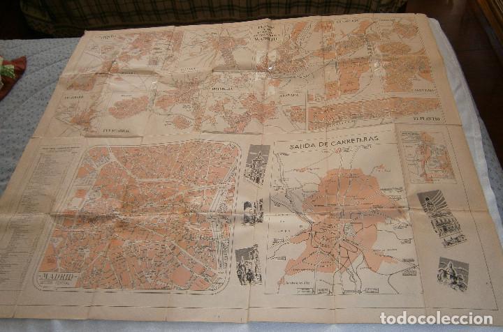 Mapas contempor&acirc;neos: plano de madrid y alrededores + plano esquema del ferrocarril suburbano plaza espa&ntilde;a-carabanchel