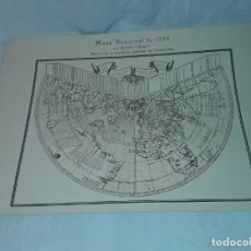Mapas contemporáneos: MAPA UNIVERSAL DE 1508 JOHANNES BUYSGH POR CARLOS SANZ AÑO 1959 GRABADO. Lote 220764010