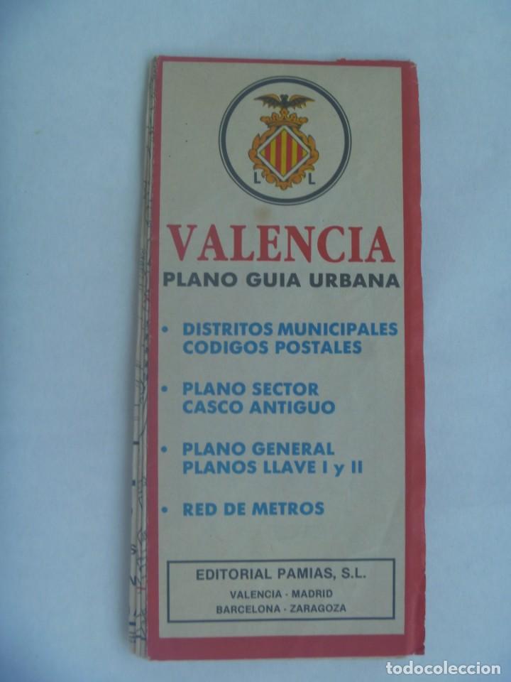 Zeitgen&ouml;ssische Karten: PLANO GUIA URBANA DE VALENCIA 1989
