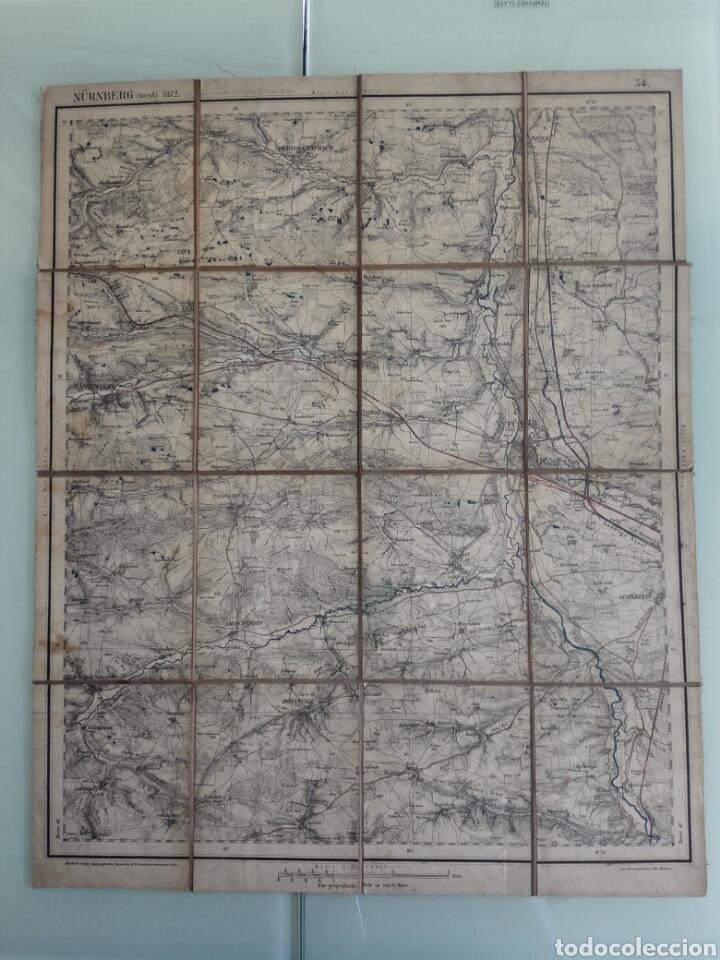 Zeitgen&ouml;ssische Karten: MAPA NURNBERG 1872.