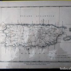 Mapas contemporáneos: MAPA CROQUIS DE LA ISLA DE PUERTO RICO 1898 ORIGINAL DE EPOCA. Lote 326025723