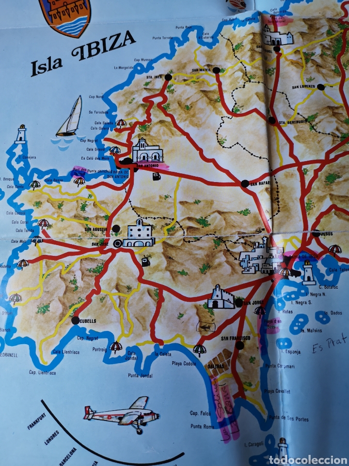Mapas contempor&aacute;neos: Antiguo Mapa de Ibiza y Formentera - Foto 2