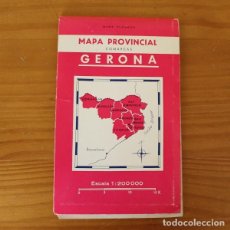 Mapas contemporâneos: MAPA PROVINCIAL COMARCAS GERONA. EDITORIAL ALPINA 1972. Lote 222426293