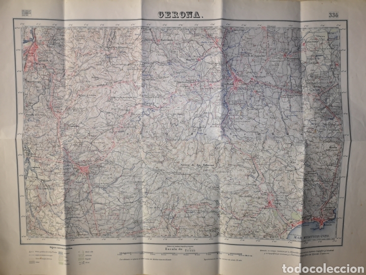 Zeitgen&ouml;ssische Karten: MAPA - GERONA - INSTITUTO GEOGR&Aacute;FICO - 1: 50000 - HOJA 334 - A&Ntilde;O 1971