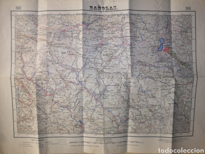 Zeitgen&ouml;ssische Karten: MAPA - BA&Ntilde;OLAS - GEOGR&Aacute;FICO Y CATASTRAL - 1 :50000 - HOJA 295 - A&Ntilde;O 1951