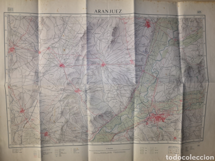 Zeitgen&ouml;ssische Karten: MAPA - ARANJUEZ - INSTITUTO GEOGR&Aacute;FICO Y CATASTRAL - 1 :50000 - HOJA 605 - A&Ntilde;O 1971