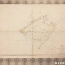 Mapas contemporáneos: CARTA NAUTICA DEL MAR MEDITERANEO ISLAS BALEARES MALLORCA - 1977. Lote 224064456