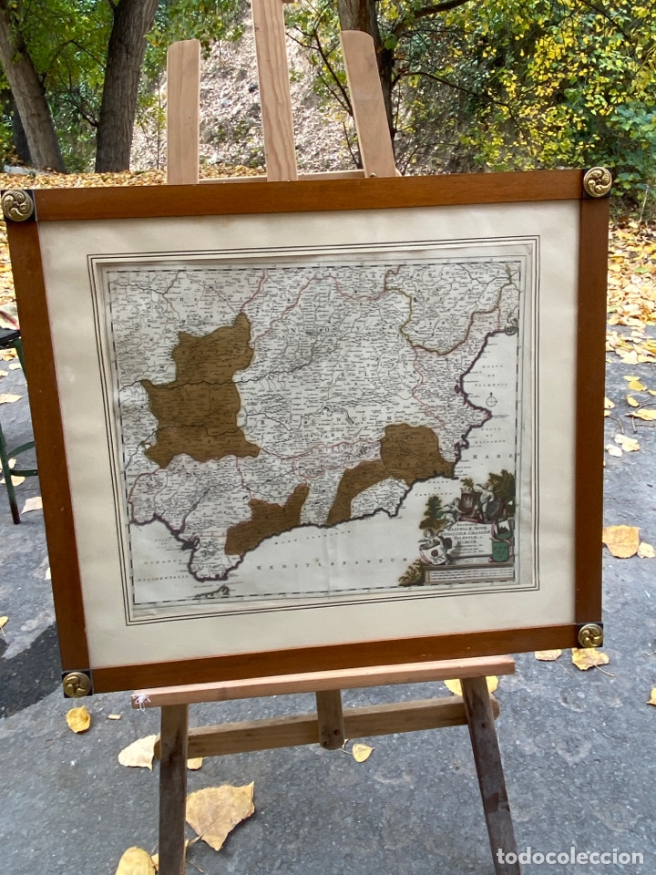 Mapas contempor&acirc;neos: MAPA ESPA&Ntilde;A ENMARCADO 82x72cm