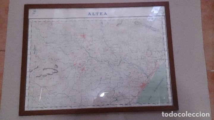 Mapas contempor&acirc;neos: Mapa de altea 70x50 ctms