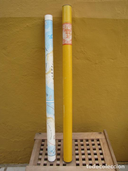 Mapas contempor&acirc;neos: Mapa Mural Am&eacute;rica F&iacute;sica y Pol&iacute;tica. Vicens Vives 88 x 127