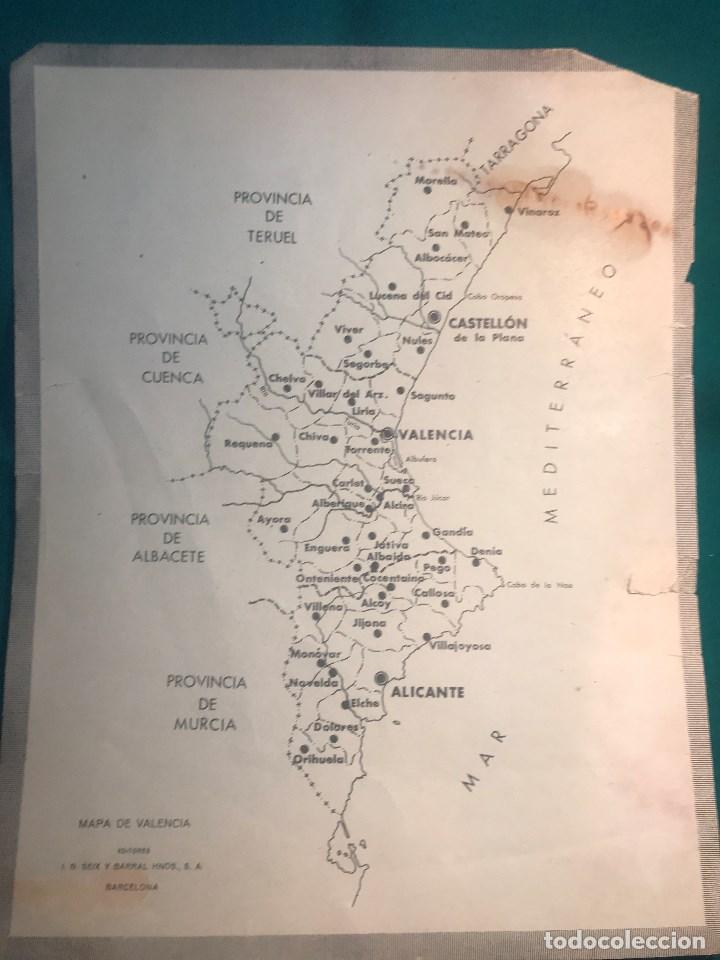 Zeitgen&ouml;ssische Karten: 32511-MAPA DE VALENCIA - RECORTABLE SEIX Y BARRAL S.A. EJERCICIOS DE GEOGRAFIA, , A&Ntilde;OS 30-40