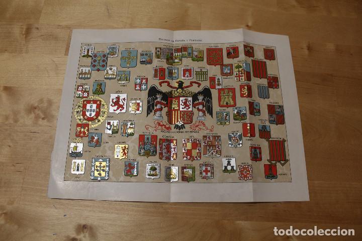 Zeitgen&ouml;ssische Karten: MAPA DE ESCUDOS DE ESPA&Ntilde;A Y PORTUGAL