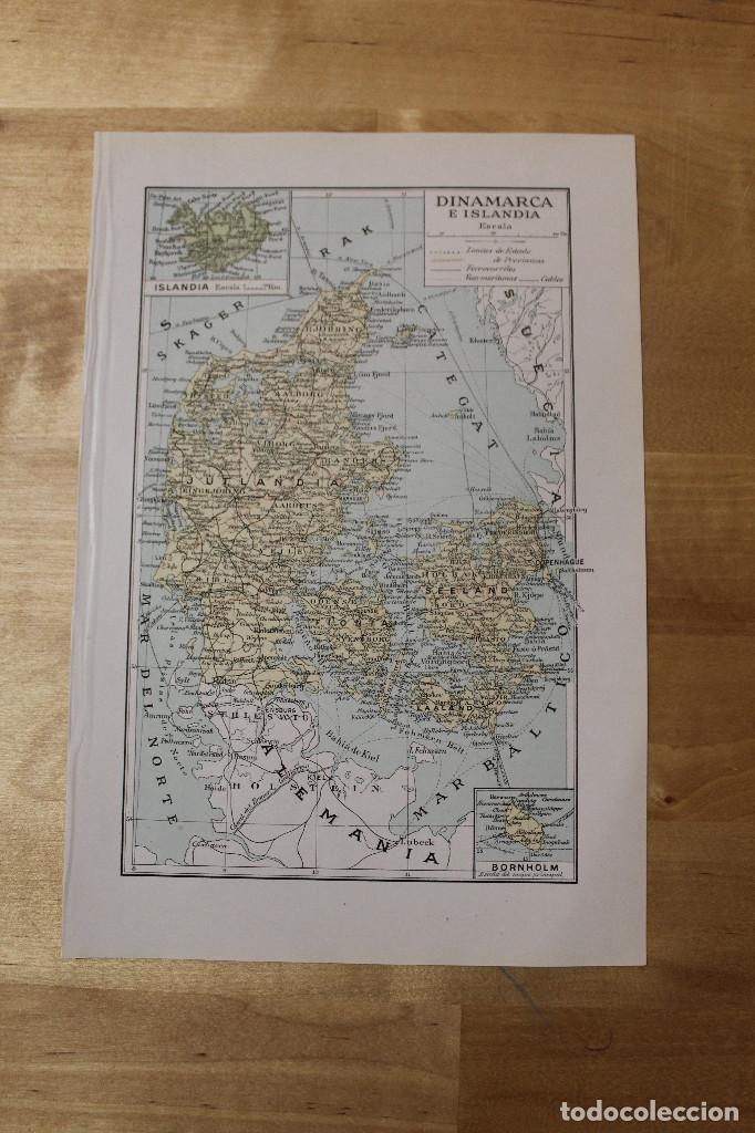 Zeitgen&ouml;ssische Karten: MAPA DINAMARCA E ISLANDIA