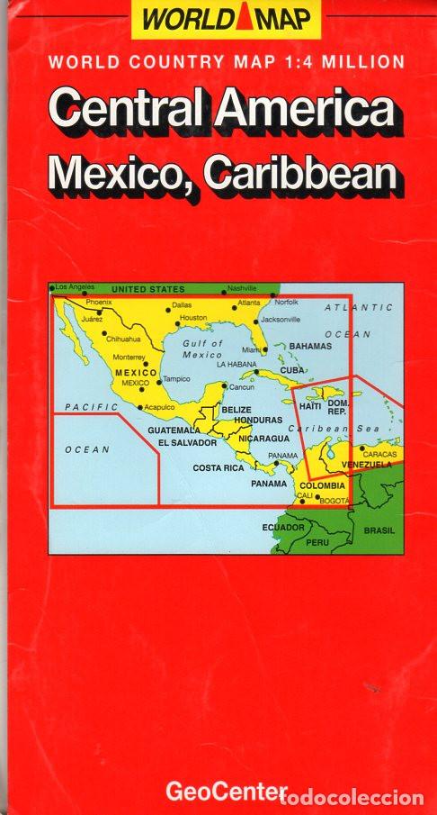 Mapas contempor&acirc;neos: MAPA DESPLEGABLE CENTRAL AMERICA *** MEXICO *** CARIBBEAN