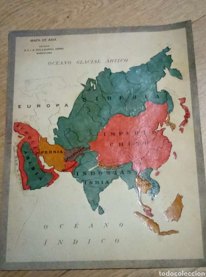 Mapas contempor&aacute;neos: Mapa Asia Seix y Barral recortable - Foto 1
