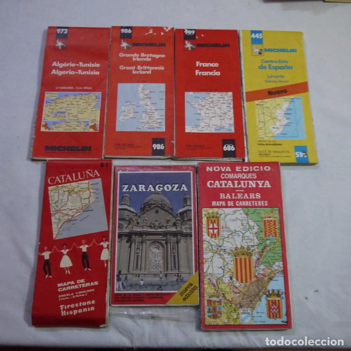 Mapas contempor&acirc;neos: LOTE DE 7 MAPAS MICHELIN, FIRESTONE, PAMIES Y TELSTAR