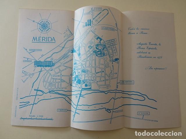 Mapas contempor&acirc;neos: Callejero tr&iacute;ptico M&eacute;rida a&ntilde;o 1972 Conjunto Monumental de la villa mapa