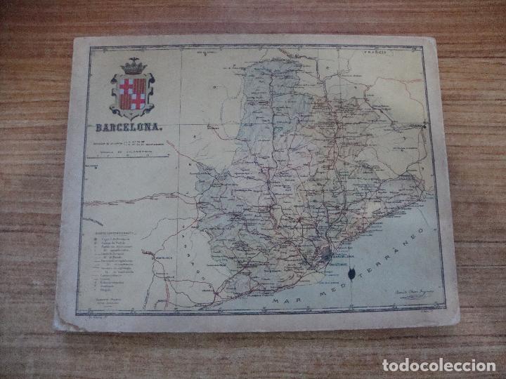Mapas contempor&acirc;neos: ANTIGUO MAPA BARCELONA EN CARTON FIRMADO BENITO CHIASS ALBERTO MARTIN EDITOR 35 X 28 CM
