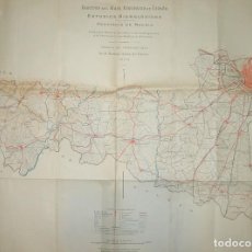 Mapas contemporáneos: 1906 MAPA GEOLOGICO-HIDROLOGICO-PROVINCIA MADRID-SAN MARTIN VALDEIGLESIAS-ARAVACA-POZUELO-ADÁN YARZA. Lote 230044885