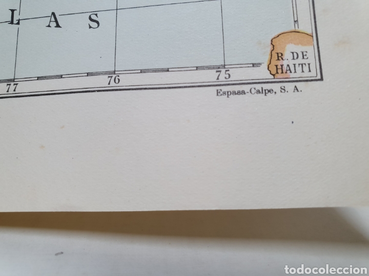 Mapas contempor&aacute;neos: MAPA DE LA REP&Uacute;BLICA DE CUBA. ESPASA CALPE. 1957. - Foto 3