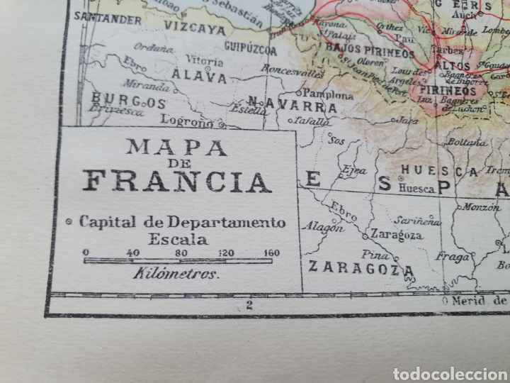 Mapas contempor&aacute;neos: MAPA DE FRANCIA. ESPASA CALPE. 1957. - Foto 2