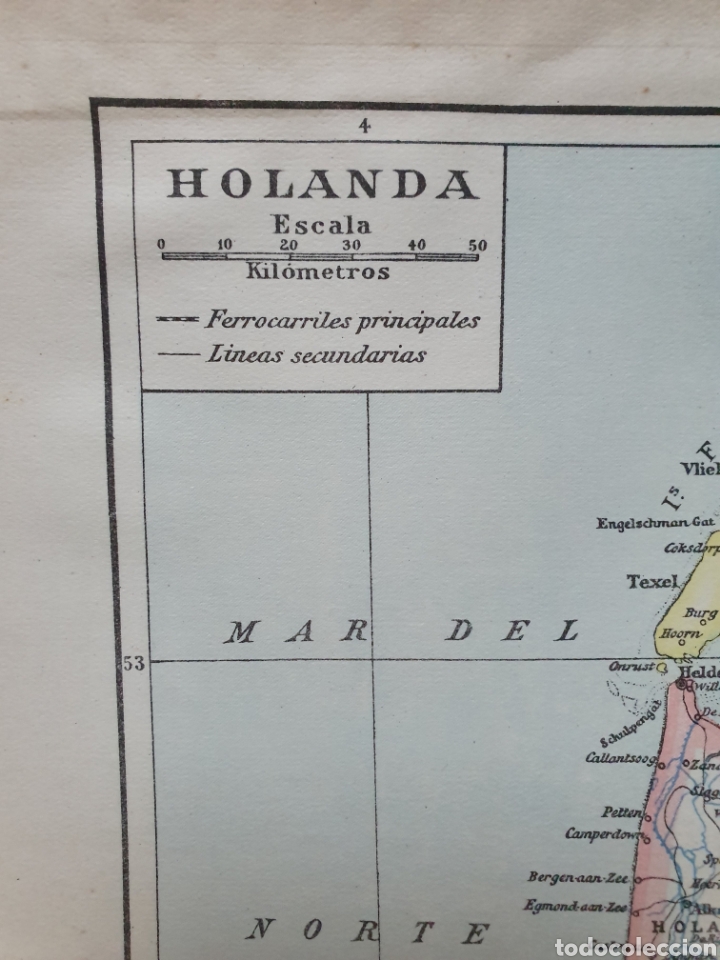 Mapas contempor&aacute;neos: HOLANDA. MAPA ESPASA CALPE. 1957. - Foto 3