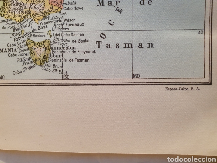 Mapas contempor&aacute;neos: AUSTRALIA. MAPA ESPASA CALPE. 1957. - Foto 2