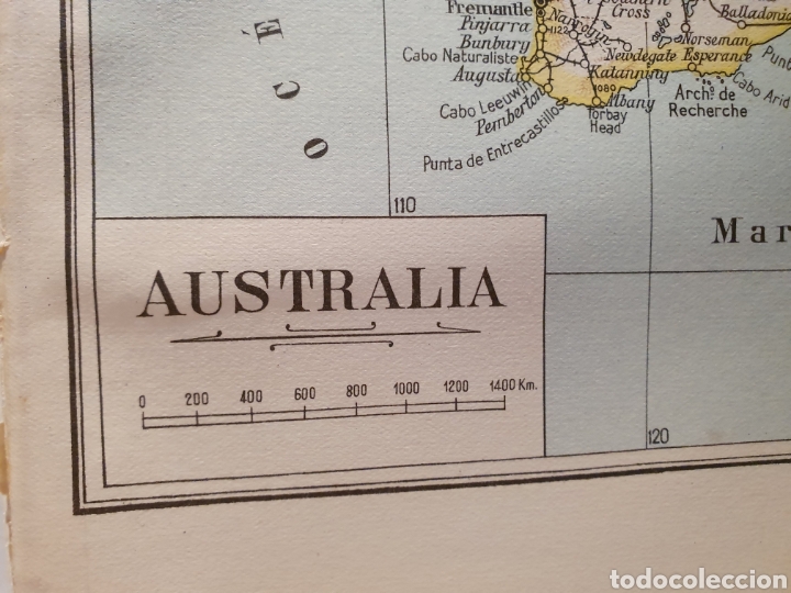 Mapas contempor&aacute;neos: AUSTRALIA. MAPA ESPASA CALPE. 1957. - Foto 3