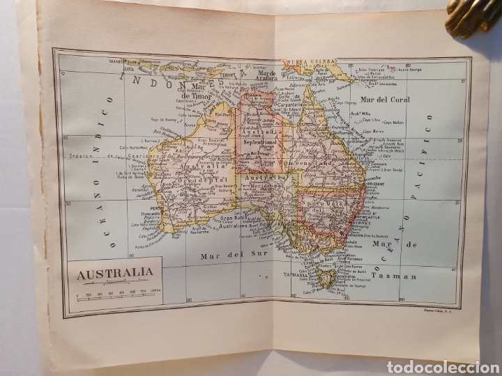 Mapas contempor&aacute;neos: AUSTRALIA. MAPA ESPASA CALPE. 1957. - Foto 1