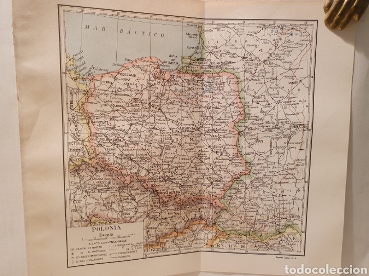 Mapas contempor&aacute;neos: POLONIA. MAPA ESPASA CALPE. 1957. - Foto 1
