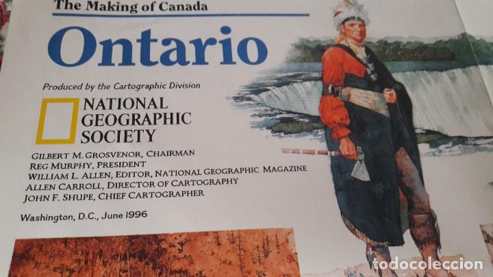 Mapas contempor&acirc;neos: Ontario - The making of Canada - Mapa National Geographic - 1996 - en ingl&eacute;s