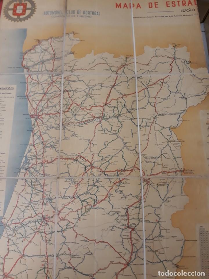 Mapas contempor&acirc;neos: MAPA DE ESTRADAS DE PORTUGAL, AUTOM&Oacute;VEL CLUB DE PORTUGAL, 1945