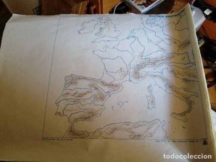 Mapas contempor&acirc;neos: 3 mapas pol&iacute;ticos escolares mudos de Europa Occidental, Editorial Teide, 1.990