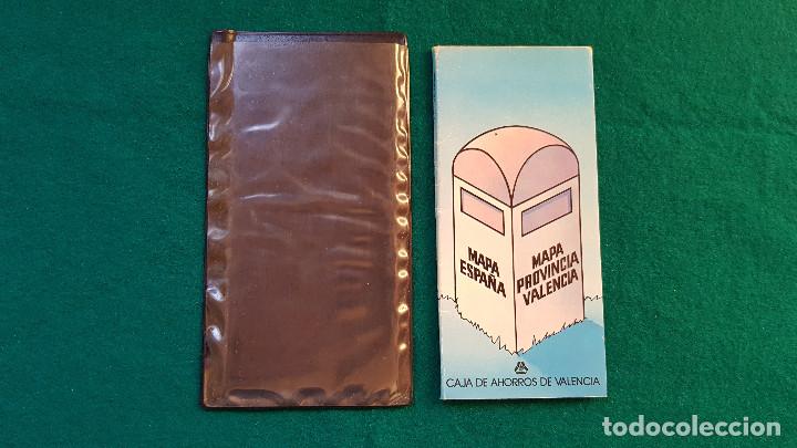 Mapas contempor&acirc;neos: MAPA DE ESPA&Ntilde;A Y PROVINCIA DE VALENCIA (1979) PUBLICIDAD CAJA DE AHORROS DE VALENCIA