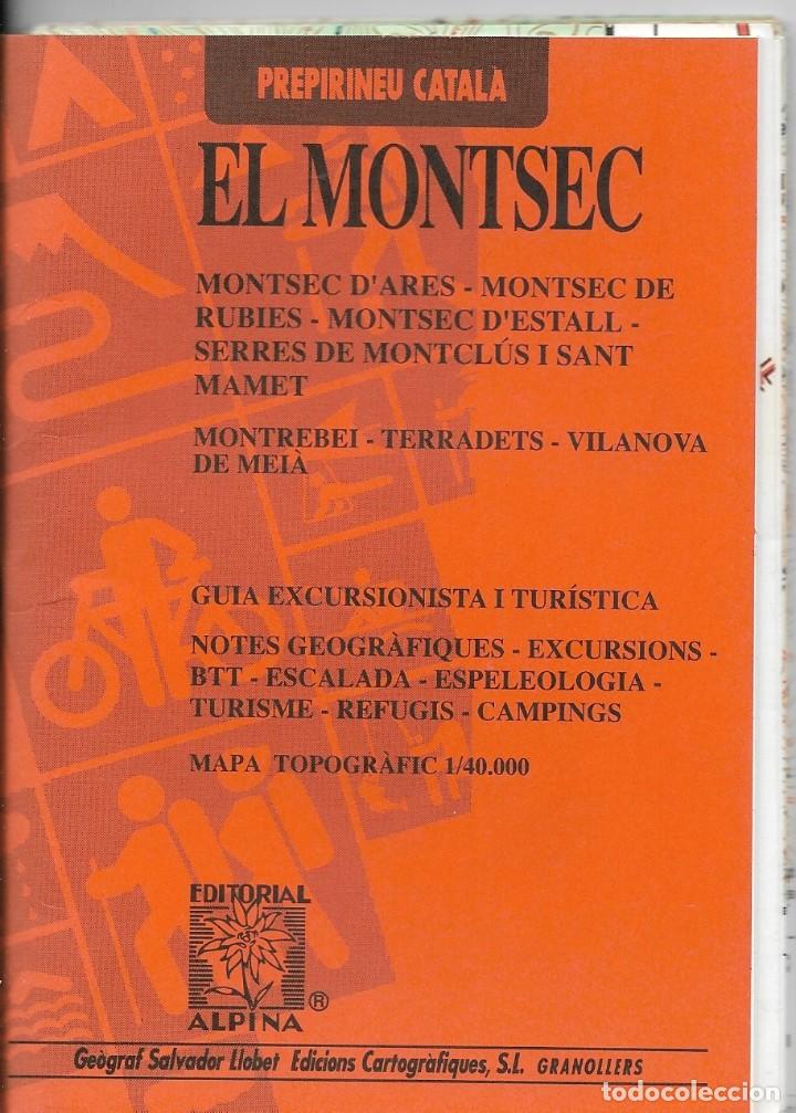 Mapas contempor&acirc;neos: Mapa Alpina de El Montsec. Editorial Alpina 1993