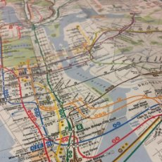 Mapas contemporáneos: MAPA METRO NUEVA YORK, NEW YORK CITY SUBWAY, ENERO 1994 JANUARY, WORL TRADE CENTER, TORRES GEMELAS. Lote 235001150