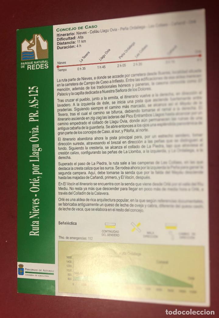 Mapas contempor&acirc;neos: PARQUE NATURAL DE REDES, ASTURIAS, FICHA RUTA DE MONTA&Ntilde;A CON INFORMACI&Oacute;N Y MAPA